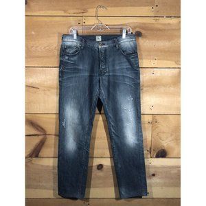 PRPS Fury Button Fly Jeans Mens Size 33x31 Distressed Faded Denim Ripped